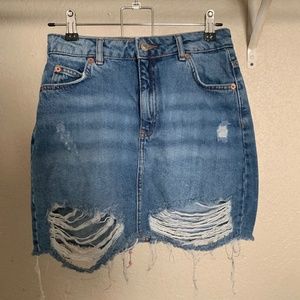 Denim Skirt, Jean Skirt, TopShop, size 8
